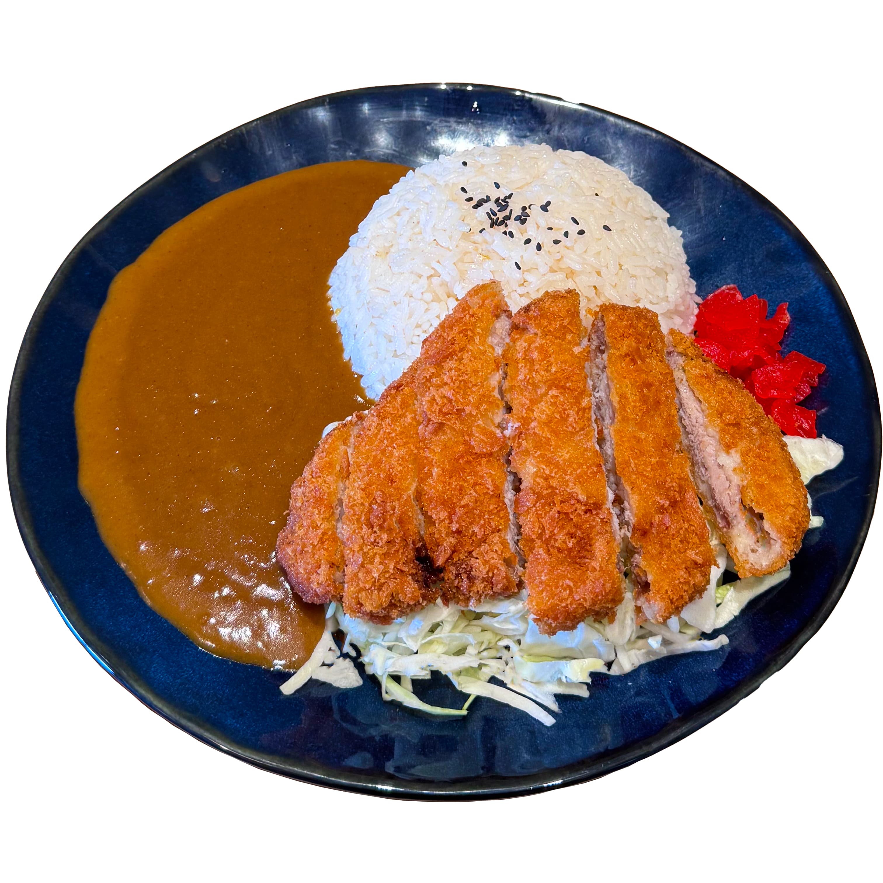 Milky Way Japanese curry rice at Ramen Wakusei in Sunnyvale — crispy tonkatsu over fluffy rice with house Japanese curry