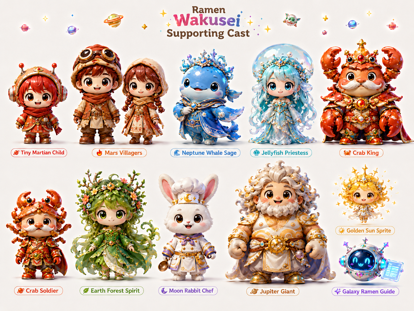 Supporting Cast character lineup